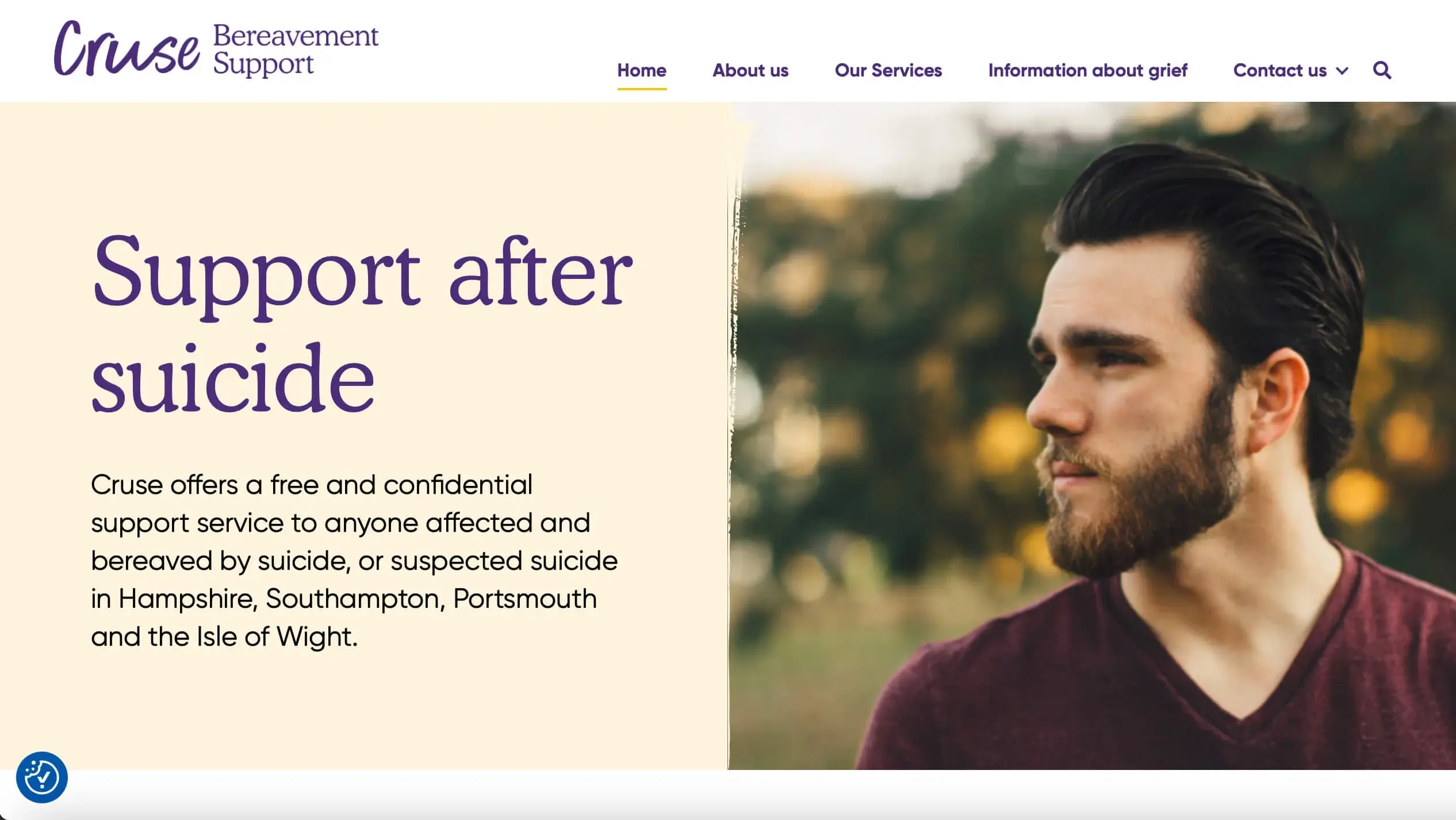 Cruse homepage screenshot
